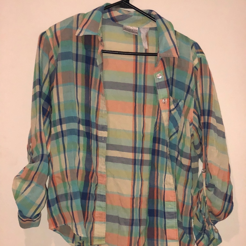 A Mixed colored flannel